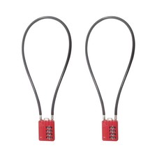 4-Digit Combination Cable Padlock with 12 inch 30 cm Flexible Steel Cable, ...
