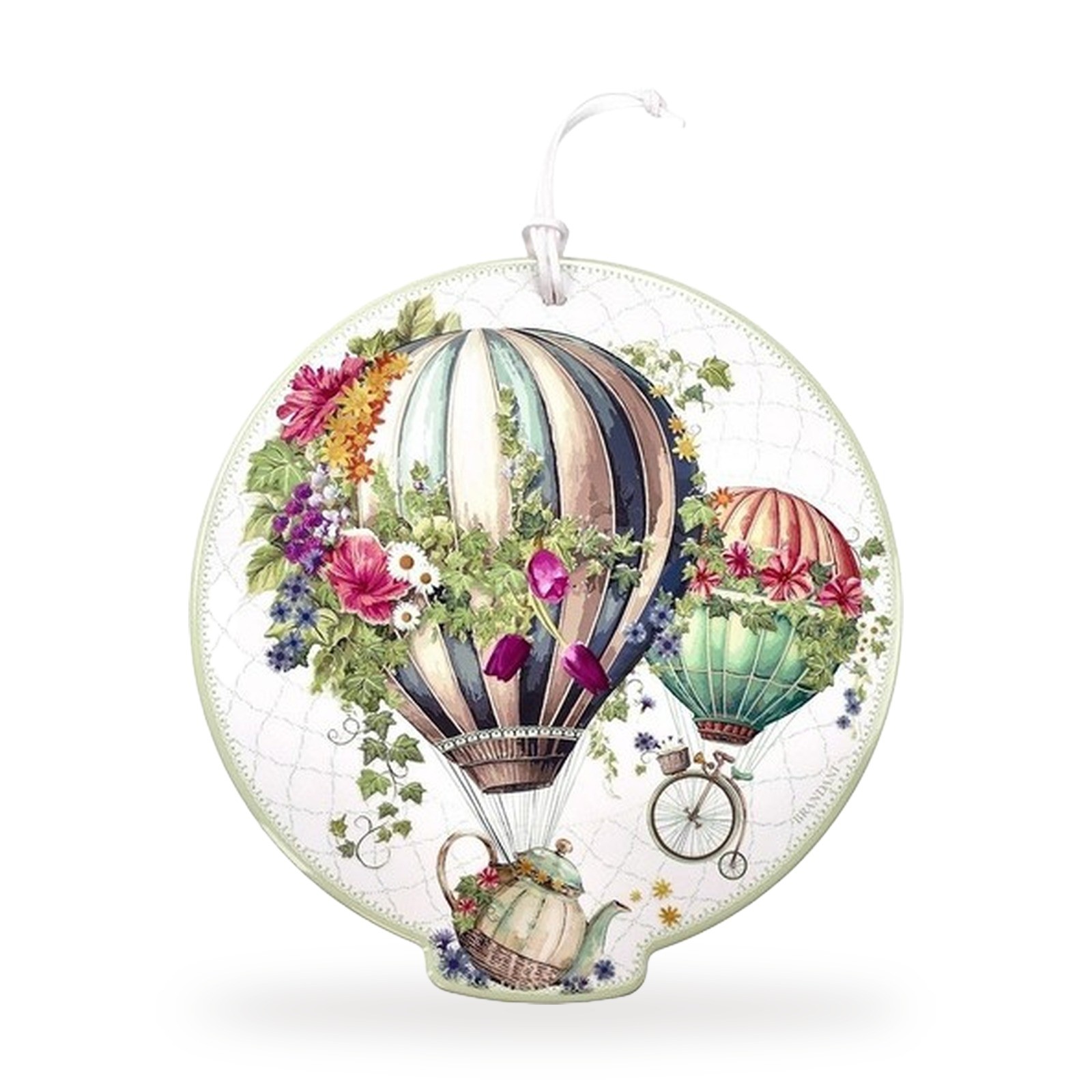 Decorazione da appendere Wonderland Brandani porcellana bianca idea regalo