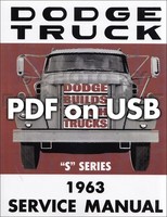 1963 Dodge Truck Shop Manuell Pdf Usb Pickup Power Wagon Etc Reparatur Service