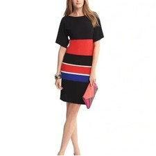 Banana Republic Womens Sweater Knit Dress Sheath Tunic Colorblock size Medium