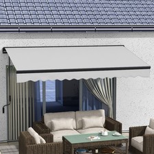 3.5 x 2.5m Electric Retractable Awning Aluminium Frame Sun Canopy, Refurbished