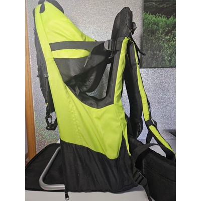 ClvrPlus Hiking Kid Toddler Baby Carrier Backpack Lime Green Metal Frame Light