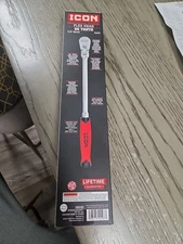 ICON 58590  3/8" Drive Long Reach Flex Head 90Tooth Ratchet w/Comfort Grip R2LFG