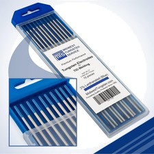 TIG Welding Tungsten Electrodes 10-Pack Blue - 2% Lanthanated Tungsten WL20/E...