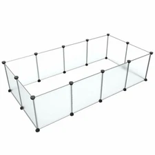 Pet Playpen Portable Plastic Yard Fence Small Animals Puppy Kennel Crate ABS DIY