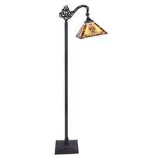 Chloe Lighting Gode Tiffany-Style 1 Light Reading Floor Lamp 11" Wide