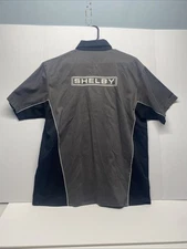 Tri-Mountain Racewear TMR Shelby Cobra Racing Mens L Grey-Black Polo Shop Shirt