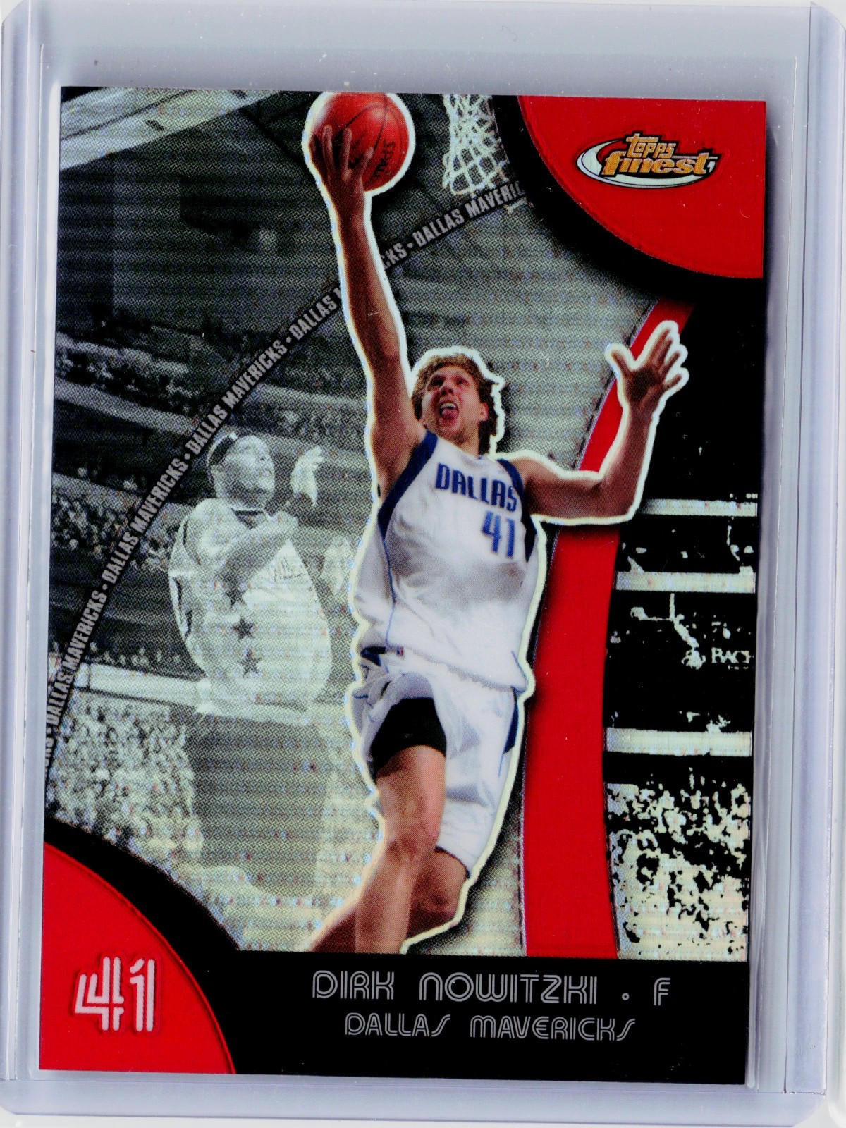 2007-08 TOPPS FINEST REFRACTOR #4 - DIRK NOWITZKI