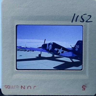Vtg. 35mm Slide 1987 US Navy Grumman F6F Hellcat WWII Fighter Plane Aviation1152