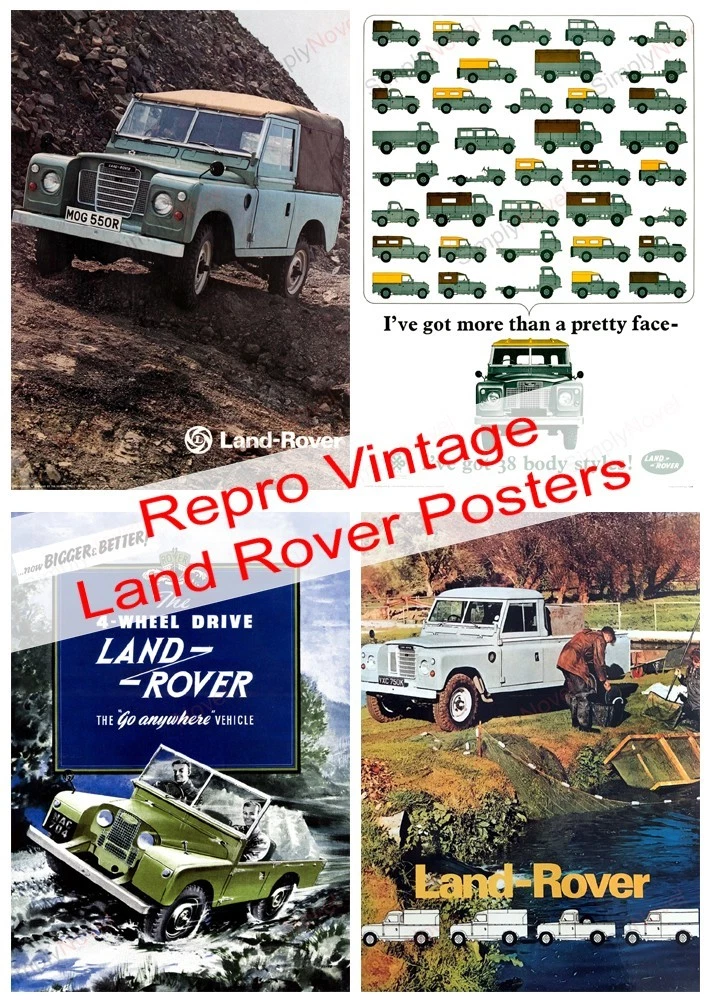 LAND ROVER LONG WHEELBASE Rfjt - POSTER HQ 50x70cm d'une AFFICHE VINTAGE