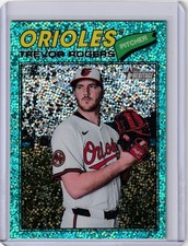2026 Topps Heritage Chrome - Trevor Rogers Aqua Sparkle #237 SP - Orioles