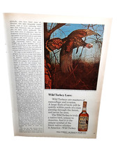1976 Wild Turkey Bourbon Master of Camouflage Original Print Ad Advertisement