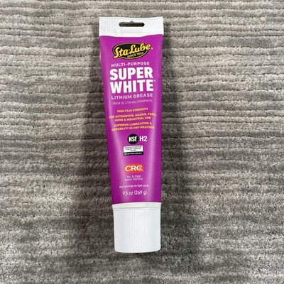 Sta-Lube Super White Lithium Grease SL3360 9.5oz Tube Multi-Purpose CRC USA