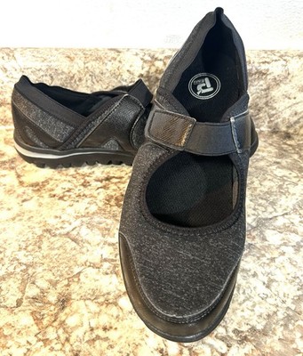 Propet Onalee Stretchable Mary Jane Shoes Womens Size8.5 Comfort Black Hook Loop