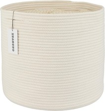 Cotton Rope Basket For Girls Boys Kids 16  X14  Baby Laundry Large, white
