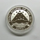 July 11, 1991 "Total Eclipse of the Sun", HAWAII 1 Oz .999 Silver Proof Round