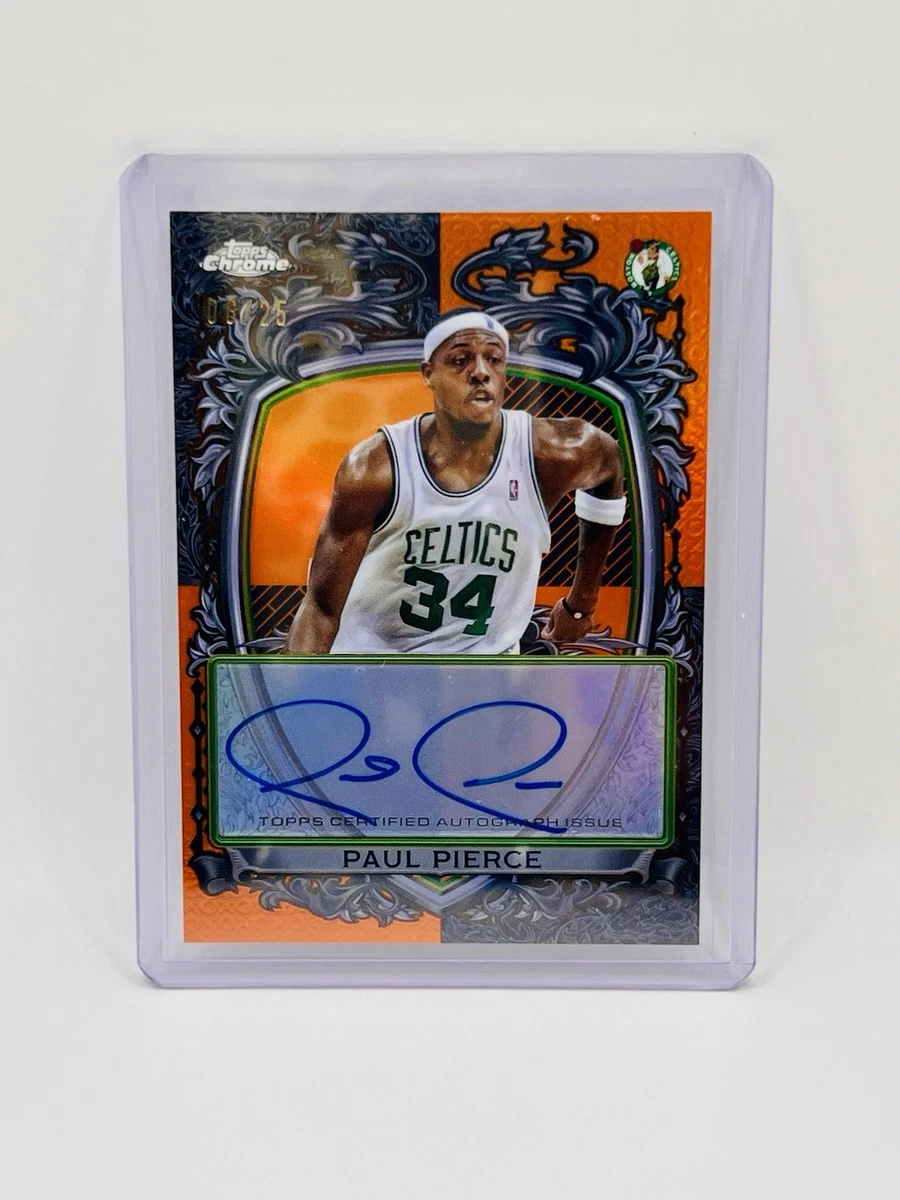 Topps Paul Pierce Basketball Autographed Sports Trading Cards