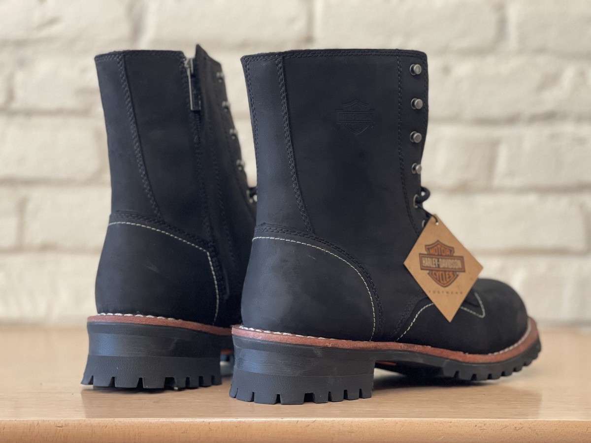 Harley Davidson Black Bentler 7.5” Motorcycle Riding Boots D96268