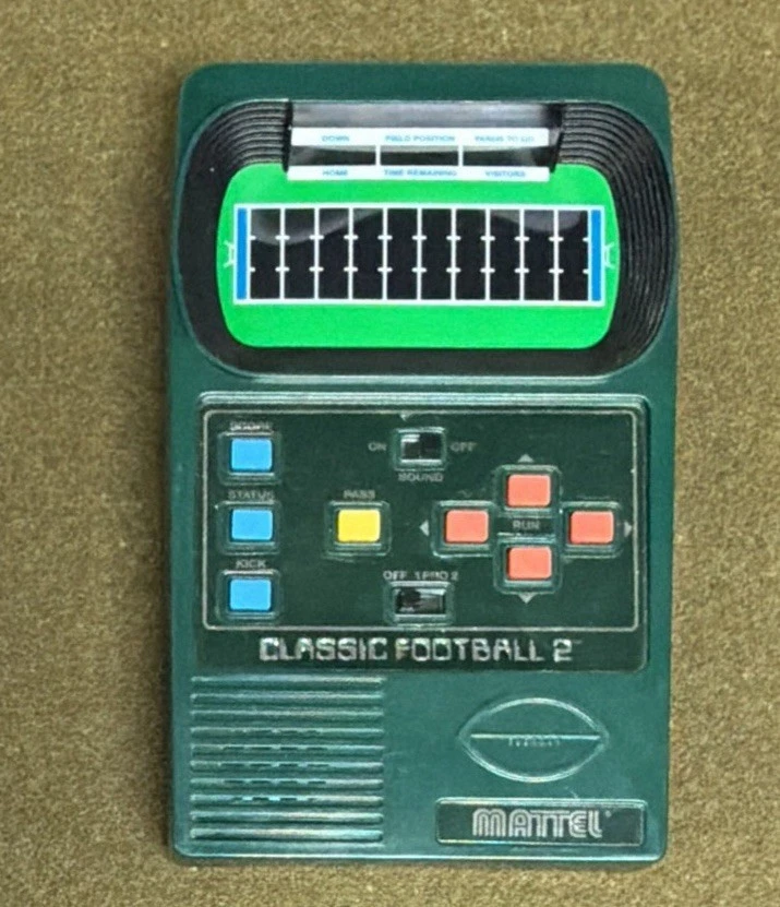 2002 Retro Mattel Football 2 Classic Electronic Handheld Game Tested & Working