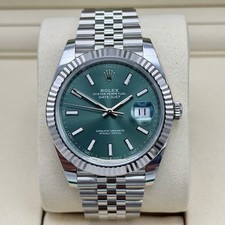 Rolex Datejust 41 Mint Green 126334 Jubilee Fluted. 2026 Full Set Some Stickers