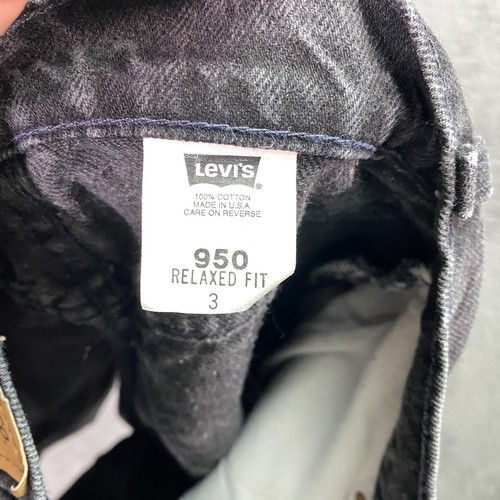 Pantaloncini corti vintage Levis 950 donna denim nero taglia 3 linguetta arancione made in USA mamma - Foto 16 di 20