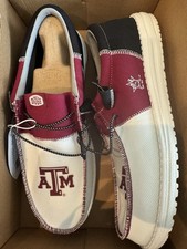 Hey Dude Wally Mens Size 13 Texas A M University Shoe Sneaker Slip On Loafer