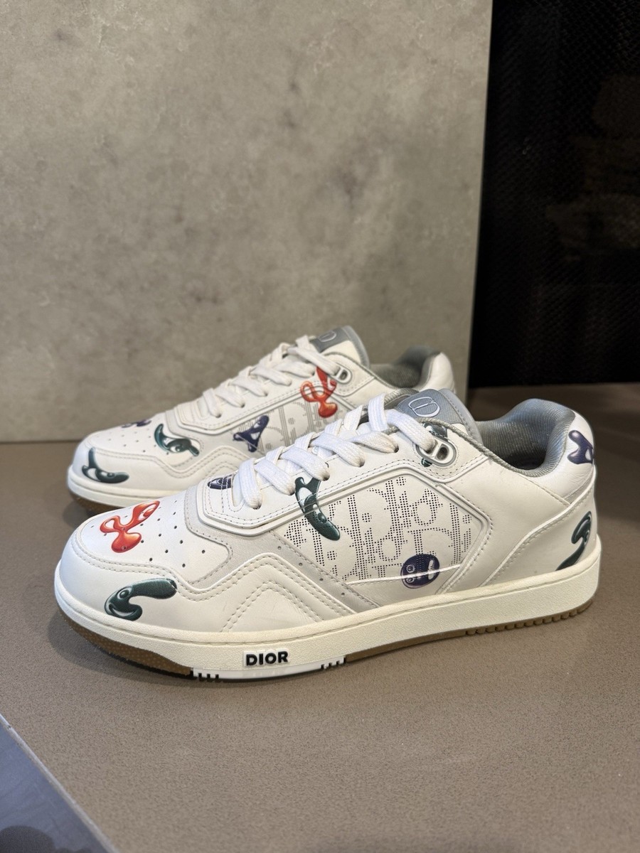 Dior B27 Kenny Scharf White Multicolor Oblique Sneakers - Size 41