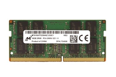 Micron 16GB 2Rx8 PC4-2666V-SE1-11 Laptop Memory P/N: MTA16ATF2G64HZ-2G6E1 Tested