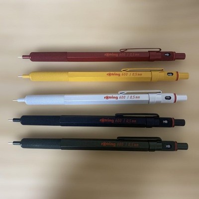 Rotring 600 Lot Sale Black, Green, Red, White, Yellow