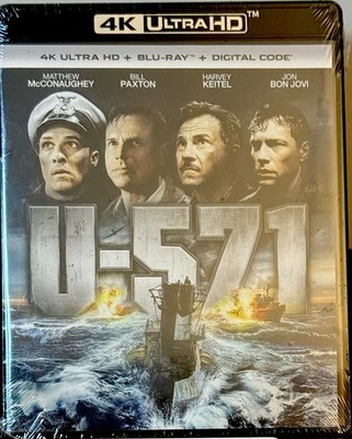 U-571 (4K UHD / Blu-ray / Digital, 2000) Matthew McConaughey NEW Sealed