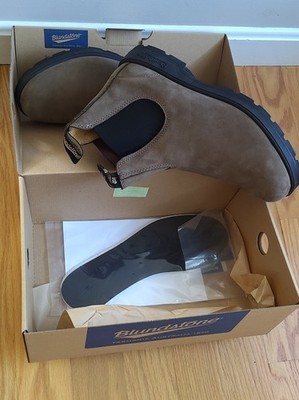 Blundstone 1941 Mens Size US 10.5 Pull On Chelsea Boots Stone Nubuck Leather