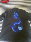 Vintage Dragon Mandarin Martial Arts Kimono Black w/ Blue Dragon Frog Closure — photo 3