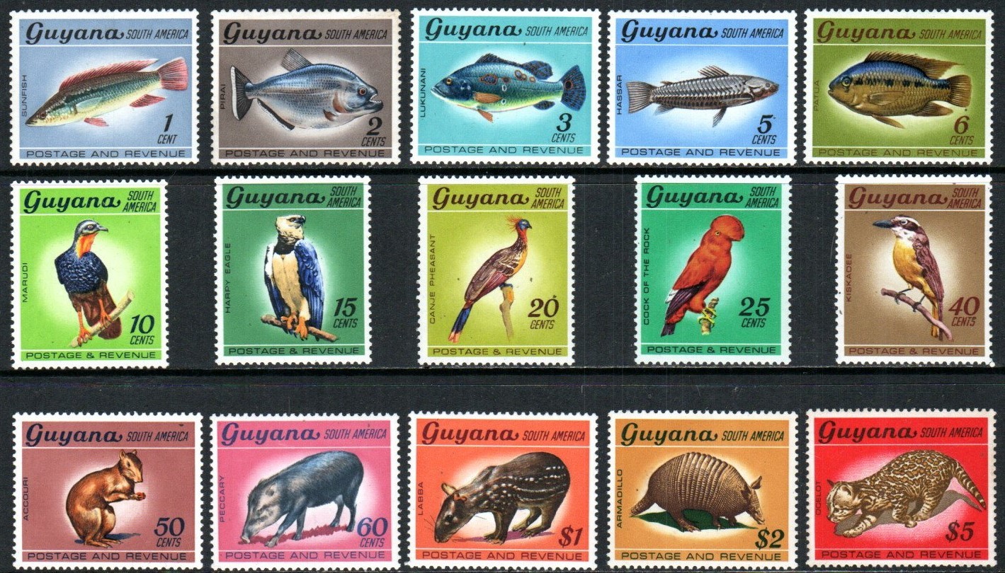 Guyana Stamp 68-82 NH - Animals