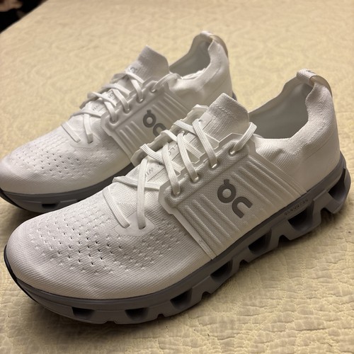 Neu ohne Karton On Cloudswift Herren Größe 12 weiß Schnürverschluss Mesh Straßenlauf Sneaker - Bild 2 von 21