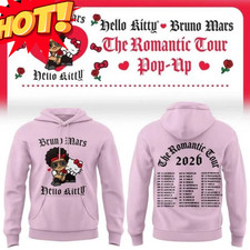 Bruno Mars x Hello Kitty 2026 The Romantic Tour Pop-Up Schedule 3D Hoodie S-5XL
