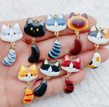 80 pcs cat mix Charm Pendant DIY Bracelet Earring Jewelry Making