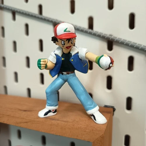 Vintage TOMY Pokemon ASH KETCHUM 3" Mini Figure CGTSJ Collectible Toy Japan Rare