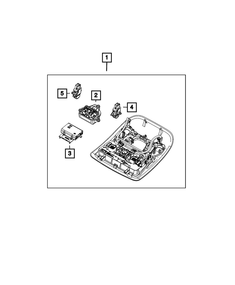 Genuine Mopar Overhead Console Switch 7CN81MS7AA