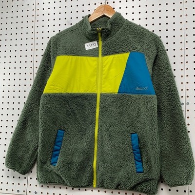 Marmot Fleece Sherpa Jacket Youth Boys XL Green Deep Pile Outdoor