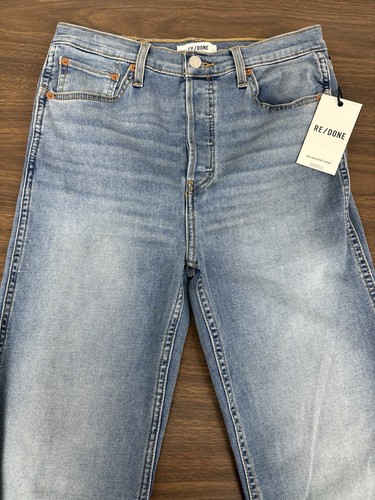 Re/Done Women's Jeans 90's Loose High Rise Straight Leg Size 27 Blue - Picture 3 of 6
