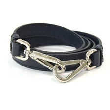 Pre-owned Prada navy leather shoulder strap, crossbody shoulder bag, logo,