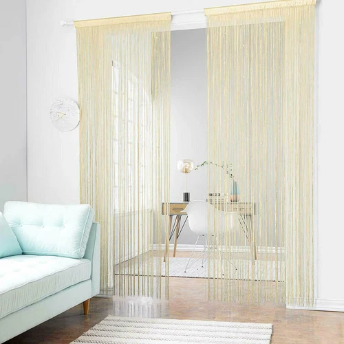 Beaded String Curtain Panels Door Fly Screen Room Divider Net Hanging Curtains - Picture 3 of 18