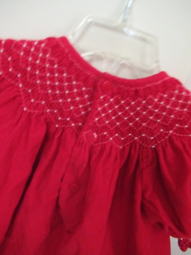 S) Girls size 24 Months Mom and me hand Smocked Bishop Neck and Sleeve Dress - Picture 7 of 7