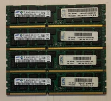 32GB (4x8GB) IBM 47J0157 8GB 2Rx4 PC3-10600R RAM Server Memory