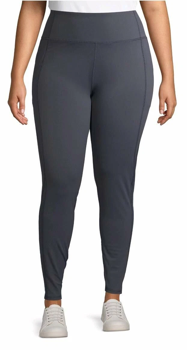 Slate Grey Plus Size Moisture Wicking Active Legging