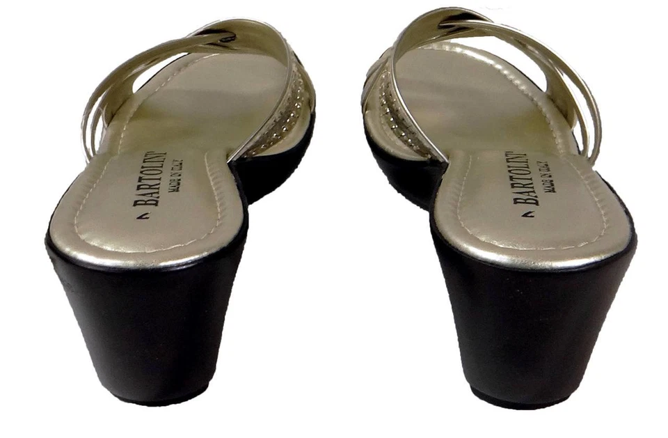 Nuevas Sandalias Para Mujer Bartolini Medianas Sin Cordones con Tiras Cuentas Zapatos Informales Roma-5 Foto 4 de 4