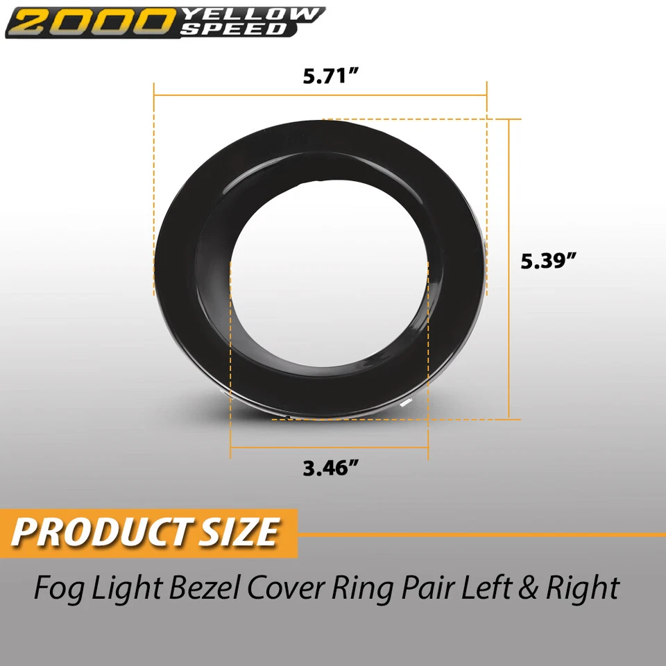 Fog Light Bezel Cover Ring Fit For 2002-2009 Land Rover Range Rover Left & Right Foto 3 de 4