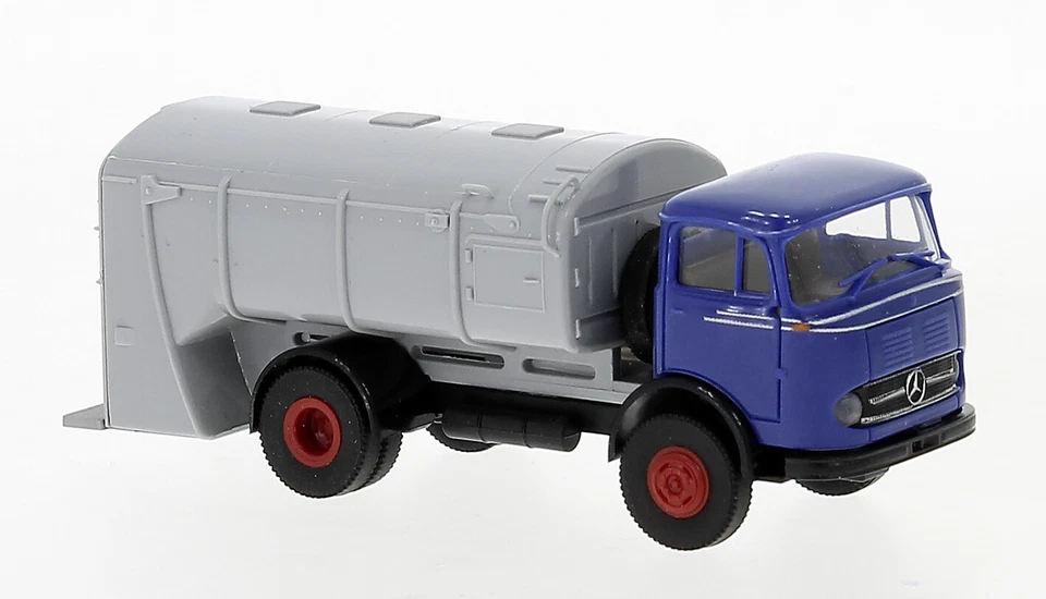 Brekina 48039 Mercedes LP 328 Müllwagen blau/grau 1:87 NEU Modellauto - Bild 2 von 2