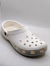 Crocs Unisex Shoes Men 8 / Women 10 Classic Clogs Slip On White Sandals