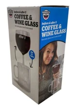 BigMouth Inc. Clear Before After 5 Wine/Coffee Reversible Glass